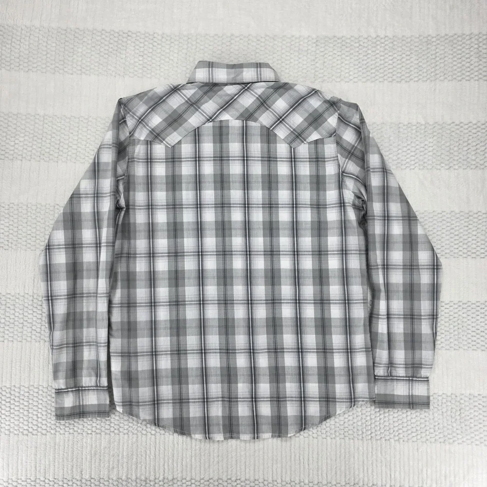 Levis Pearl Snap Western Shirt Mens M Plaid Cowboy Ranch Rodeo